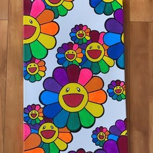 Takashi Murakami Hand Painted Canvas